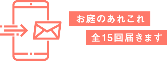 お庭のあれこれ全15回届きます